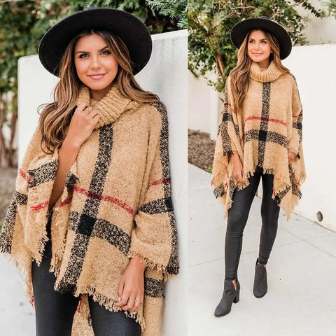 ideias de look feminino com poncho