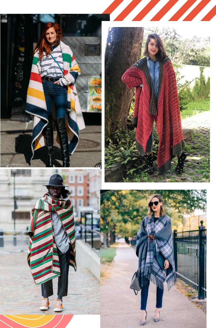 Tendências de ponchos para o próximo inverno