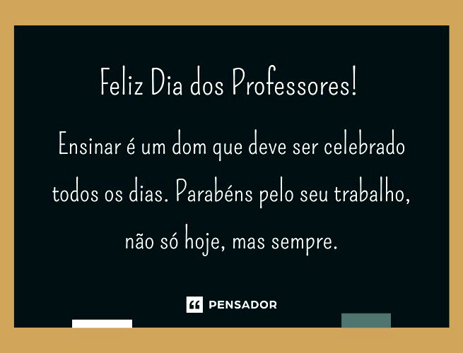 ideias de mensagem para o dia dos professores
