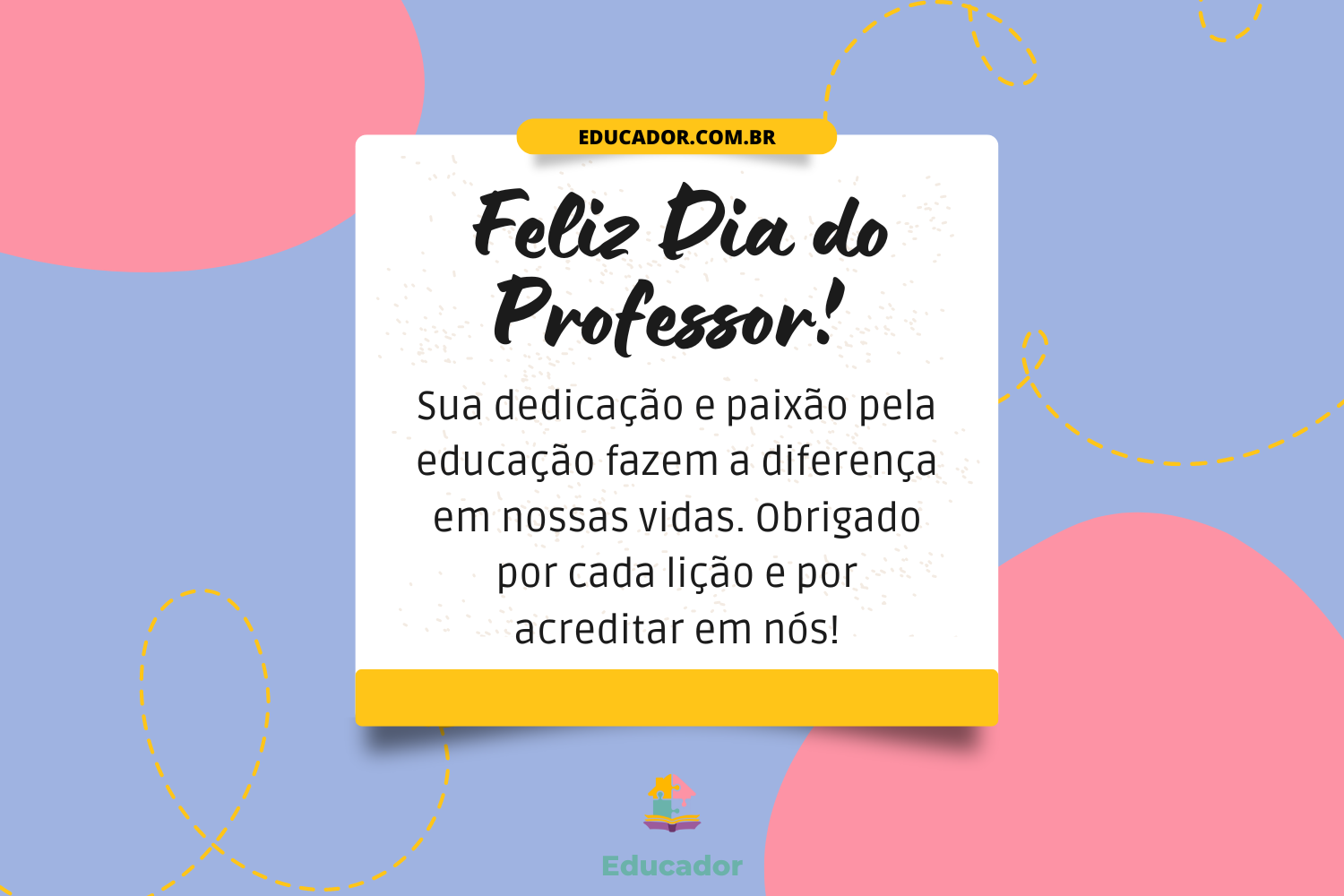 Mensagens de alunos e pais para agradecer aos professores