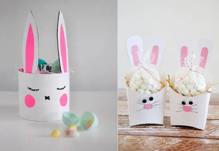 Decoração de mesa de páscoa com elementos naturais