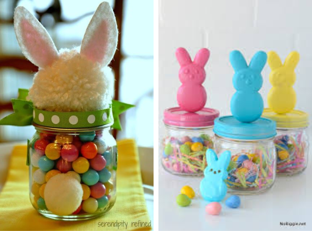 Transforme potes de vidro em centros de mesa charmosos para a páscoa