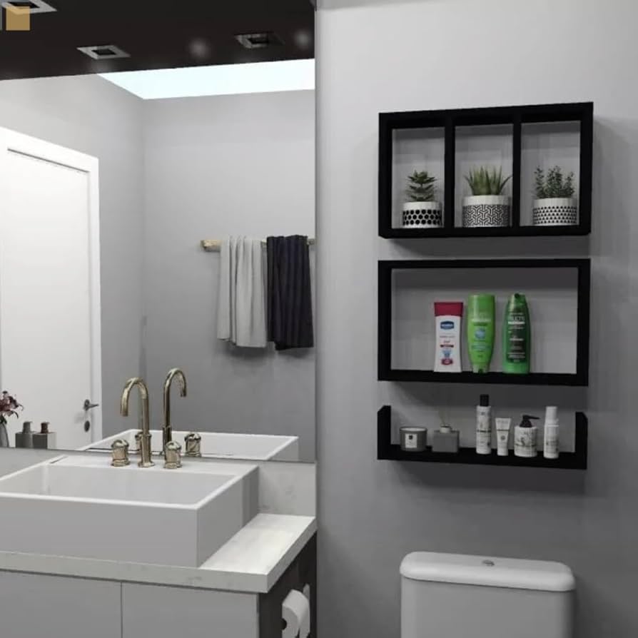 soluções de armazenamento para banheiro pequeno