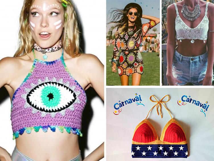 ideias de top de croche