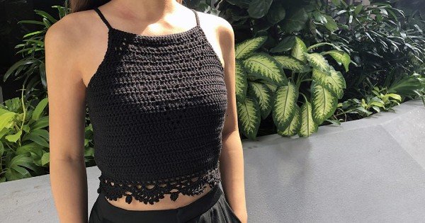Como fazer um top de crochê frente única
