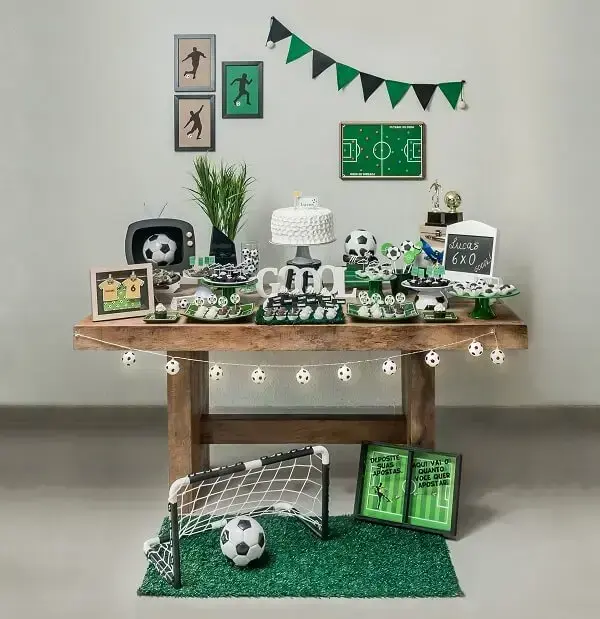 ideias para decorar a sala para festa de futebol