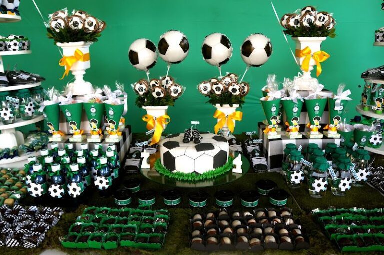 ideias para decorar a sala para festa de futebol