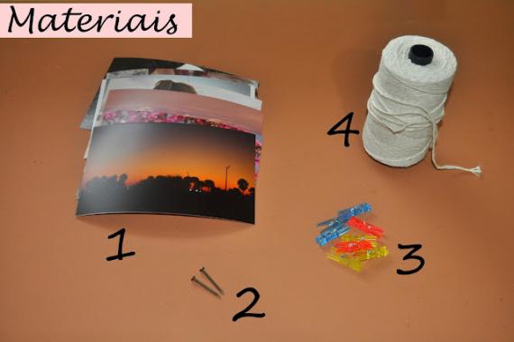 ideias varal de fotos