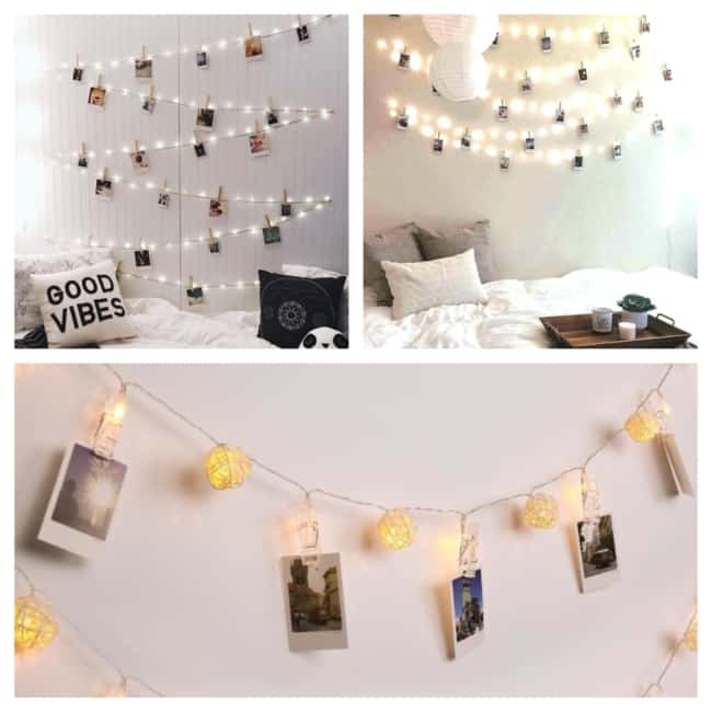 diy varal de fotos econômico