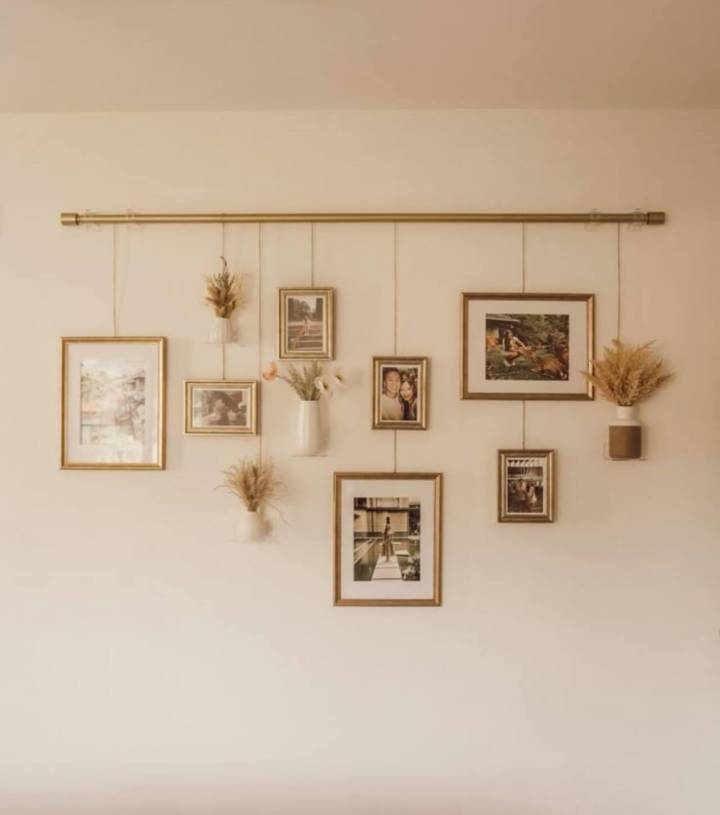 diy varal de fotos econômico