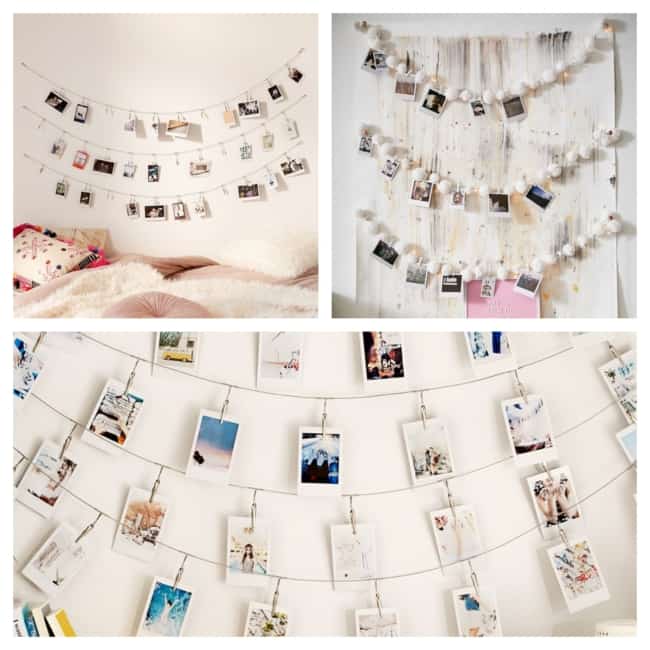 ideias varal de fotos