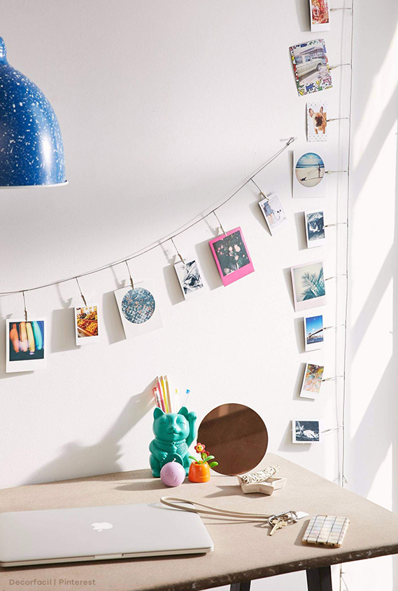 ideias varal de fotos