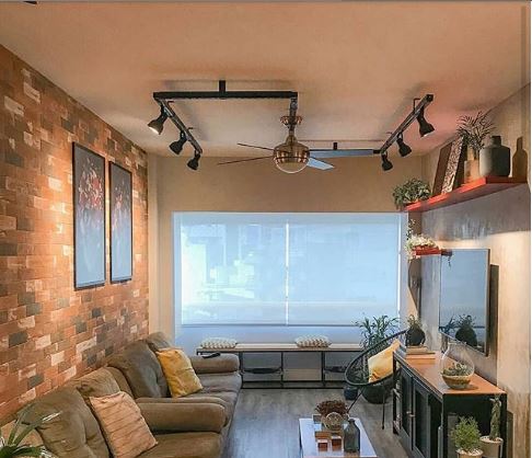 iluminação de trilho para sala de estar