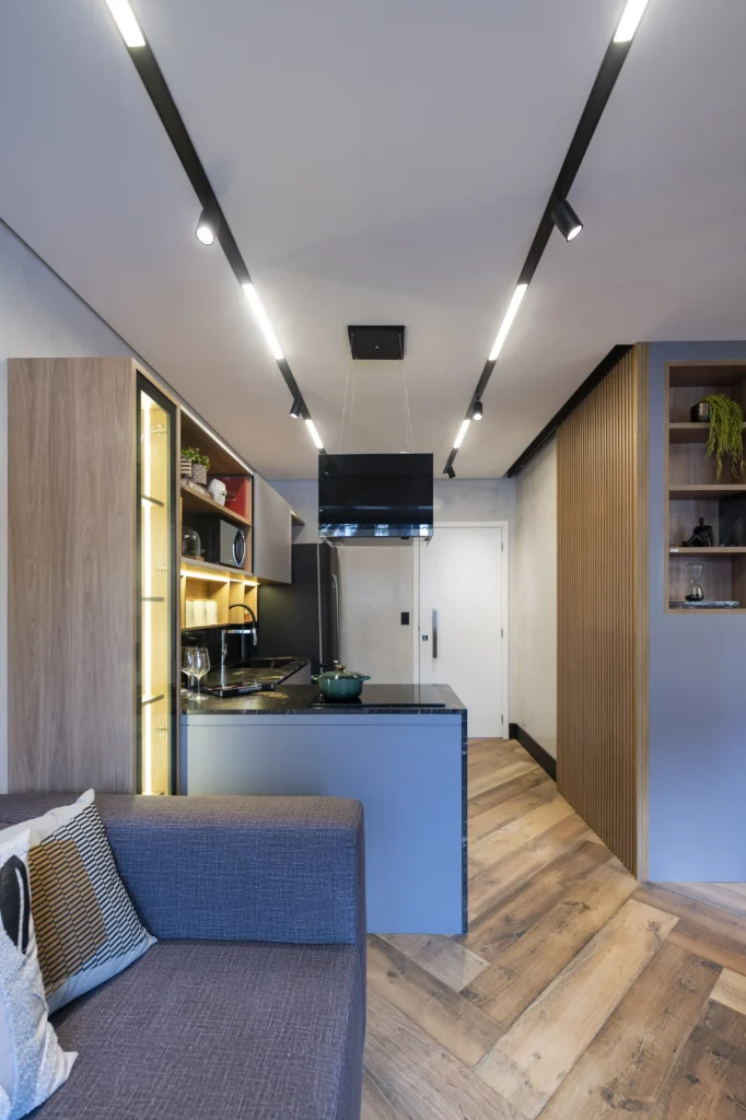 iluminação de trilho para sala de estar