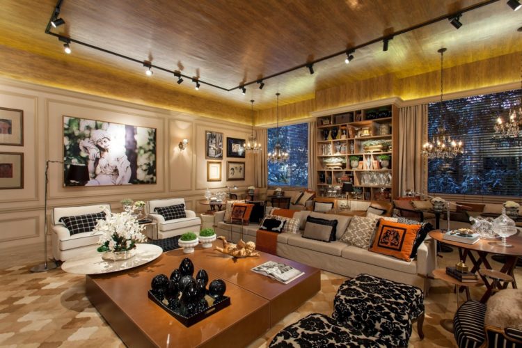 iluminação de trilho para sala de estar