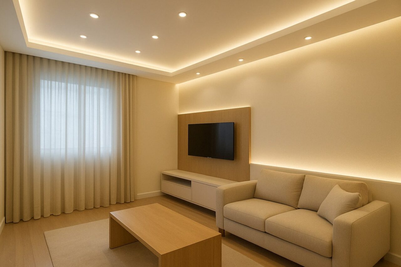 iluminacao de led para teto de gesso