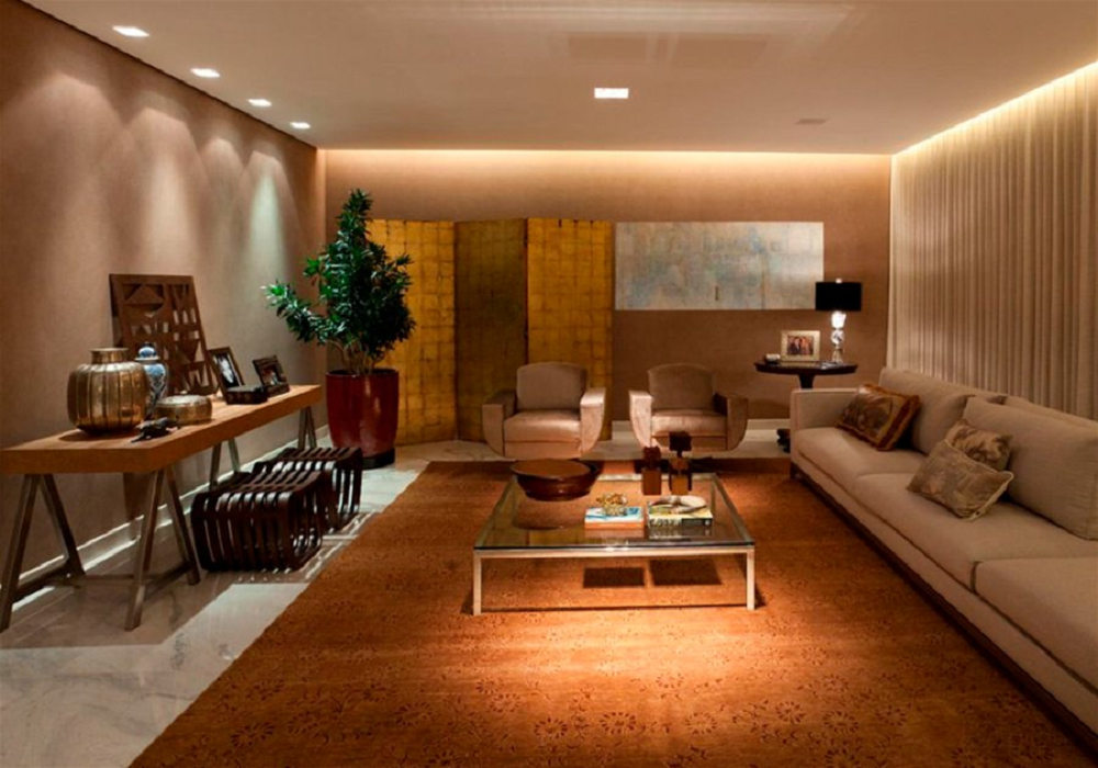 como fazer iluminação indireta na sala