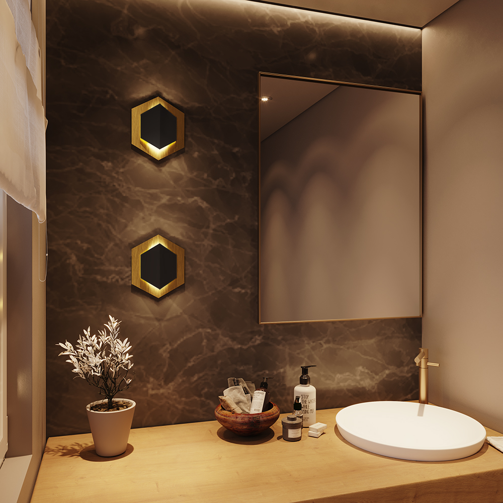 iluminação de box de chuveiro