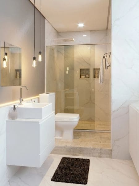 custo iluminação led banheiro pequeno