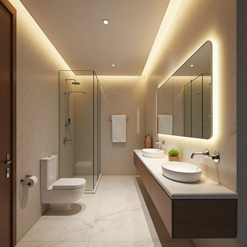 iluminação box banheiro pequeno ip65