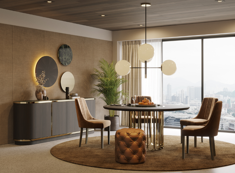 como combinar lustre e arandelas na sala de jantar