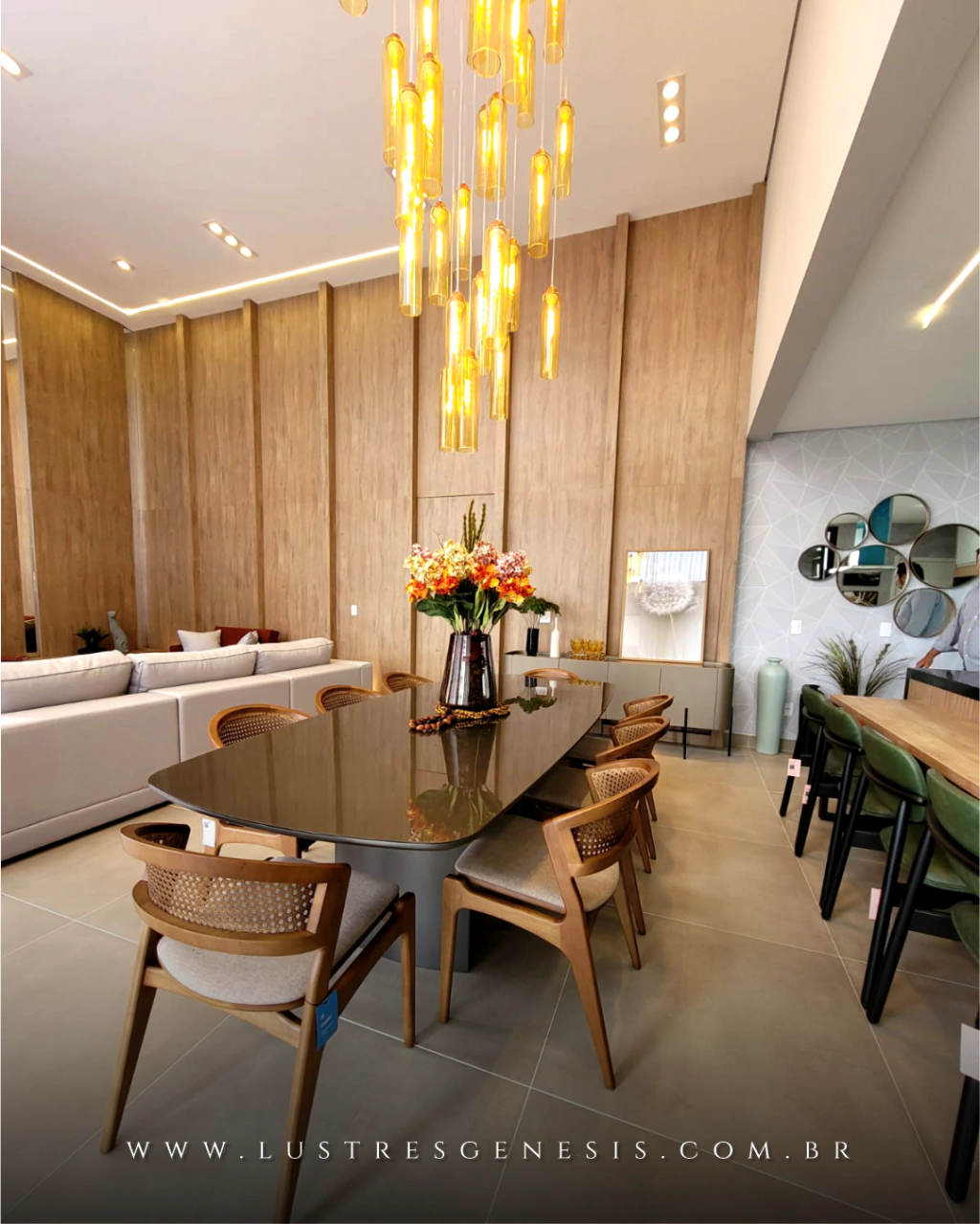 tendências de iluminação para sala de jantar 2025