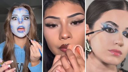 maquiagem natural vs maquiagem colorida