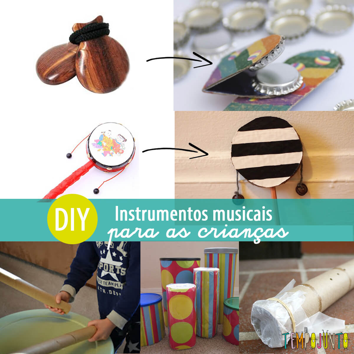 5 Instrumentos de Percussão Reciclados para Fazer em Casa