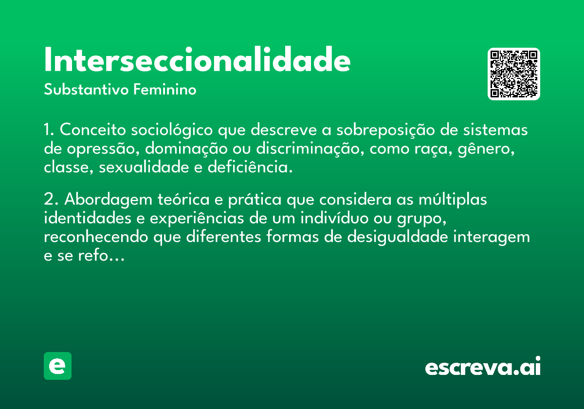 origem do termo interseccionalidade