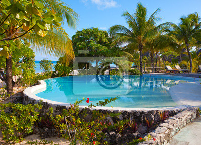 jardim tropical piscina