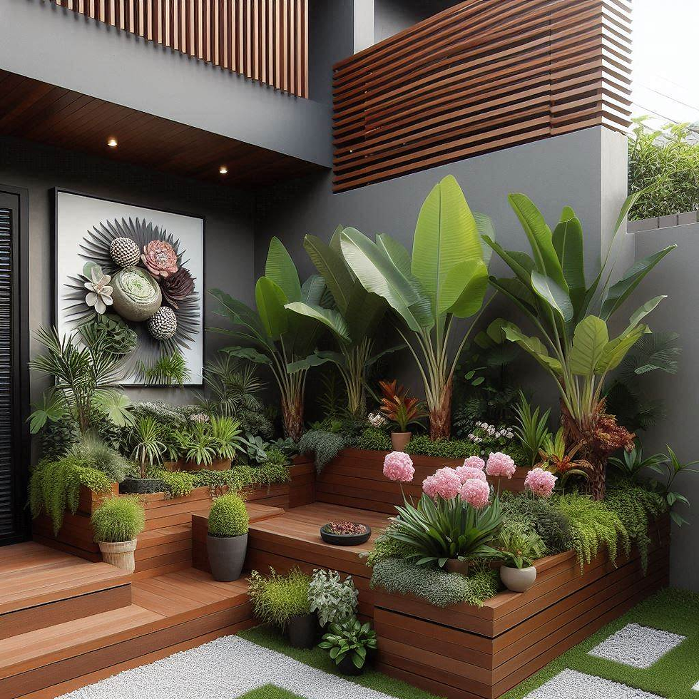 soluções para jardim em quintal pequeno