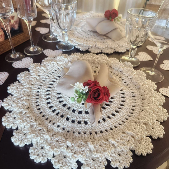 jogo americano de croche