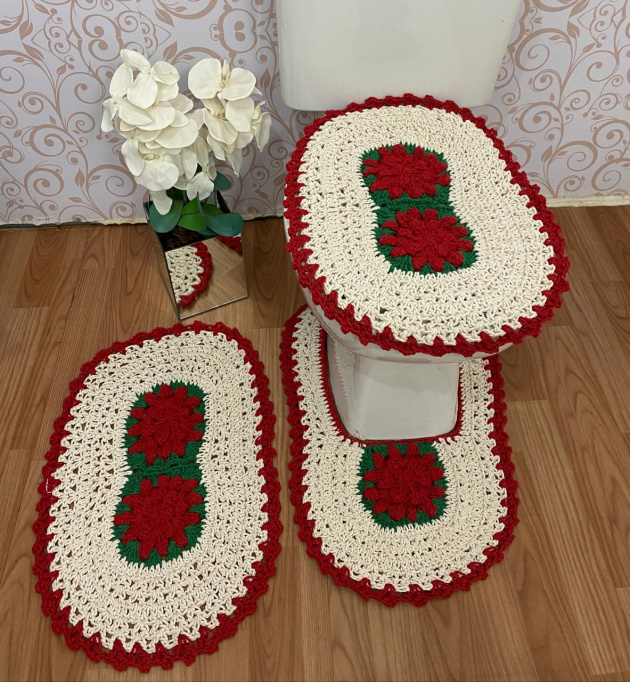 Combinando seu jogo de banheiro de crochê com o restante da decoração