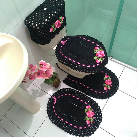 5 modelos de jogos de banheiro em crochê que são sucesso de vendas