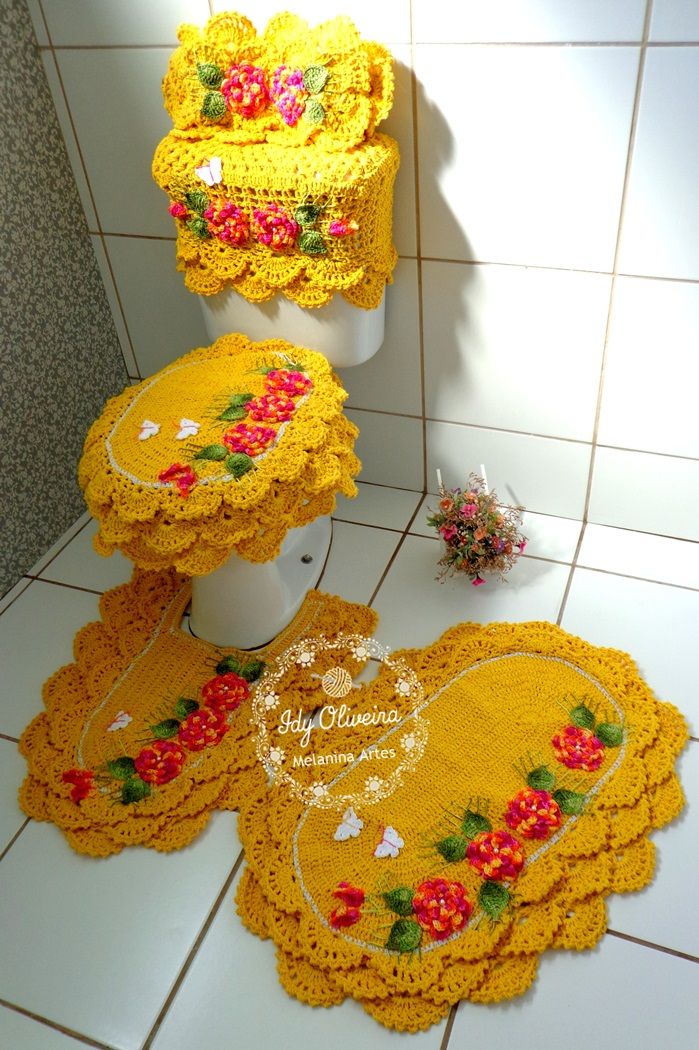 DIY: Crie seu próprio jogo de banheiro de crochê