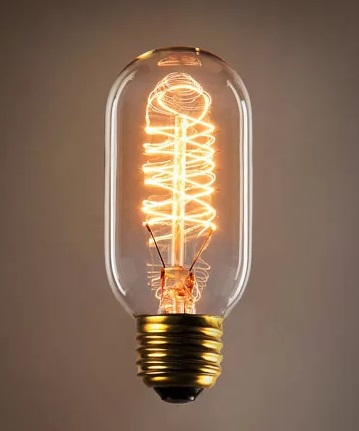 lâmpada retrô com filamento
