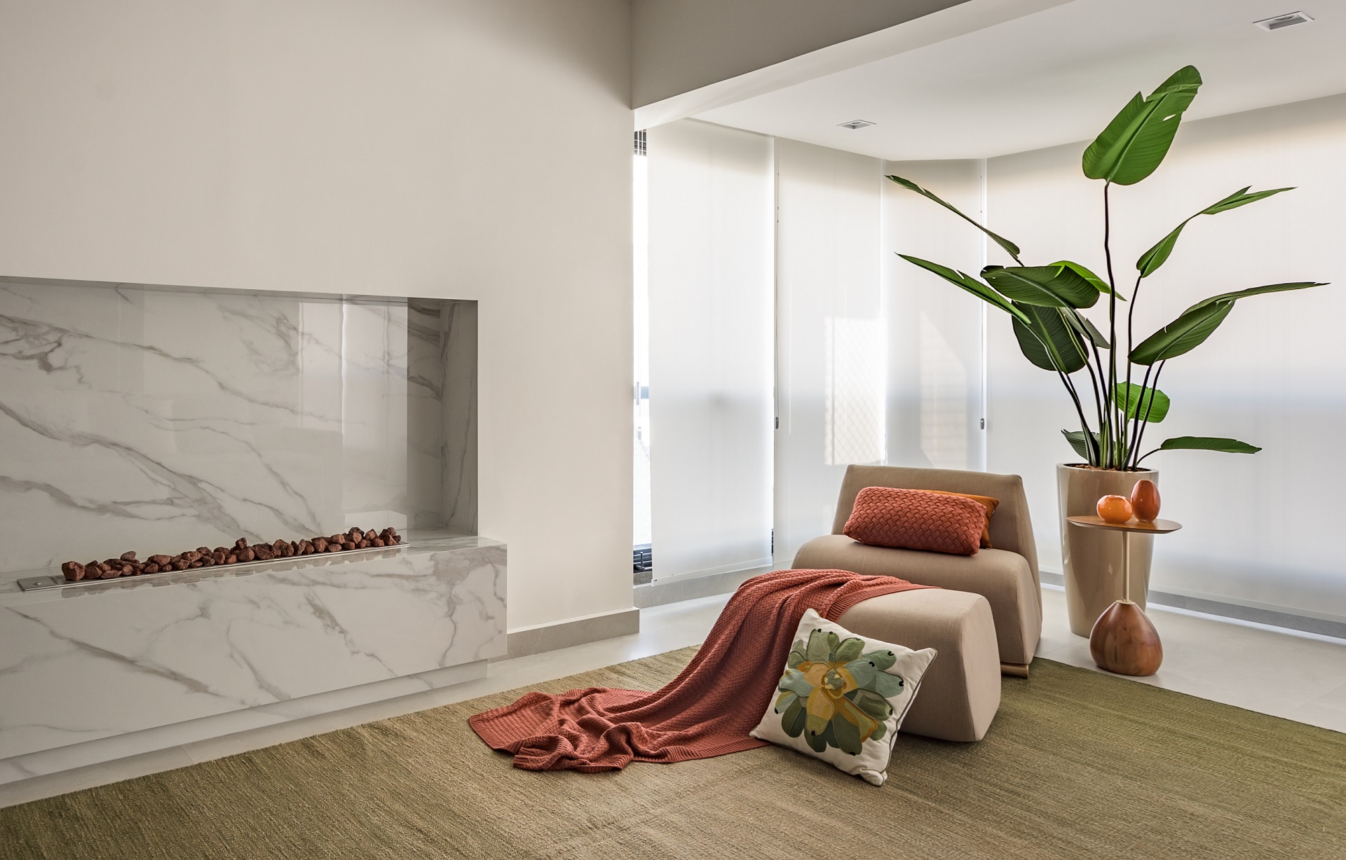 instalação de lareira ecológica de embutir