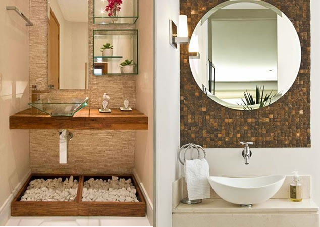 lavabo pequeno com nichos