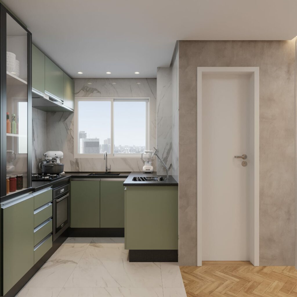 decoração de cozinha pequena moderna