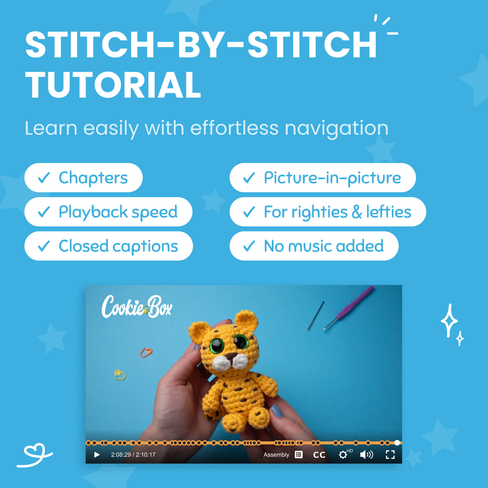 Receitas Gratuitas de Leão Amigurumi em PDF e Vídeo