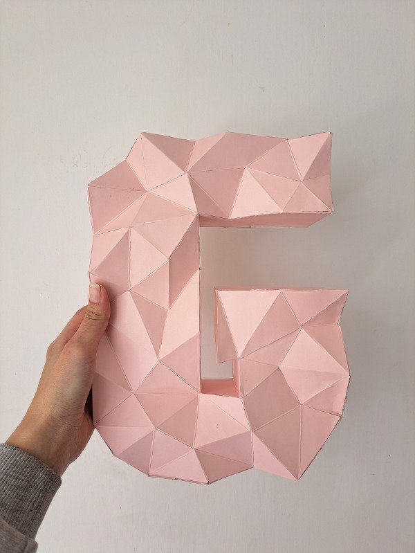como fazer letras 3d com papel