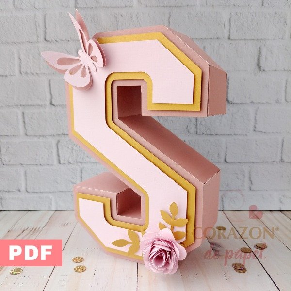 onde comprar letras 3d de papel decorativas