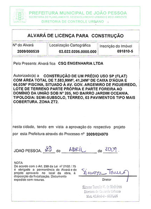 quando é necessário alvará de construção