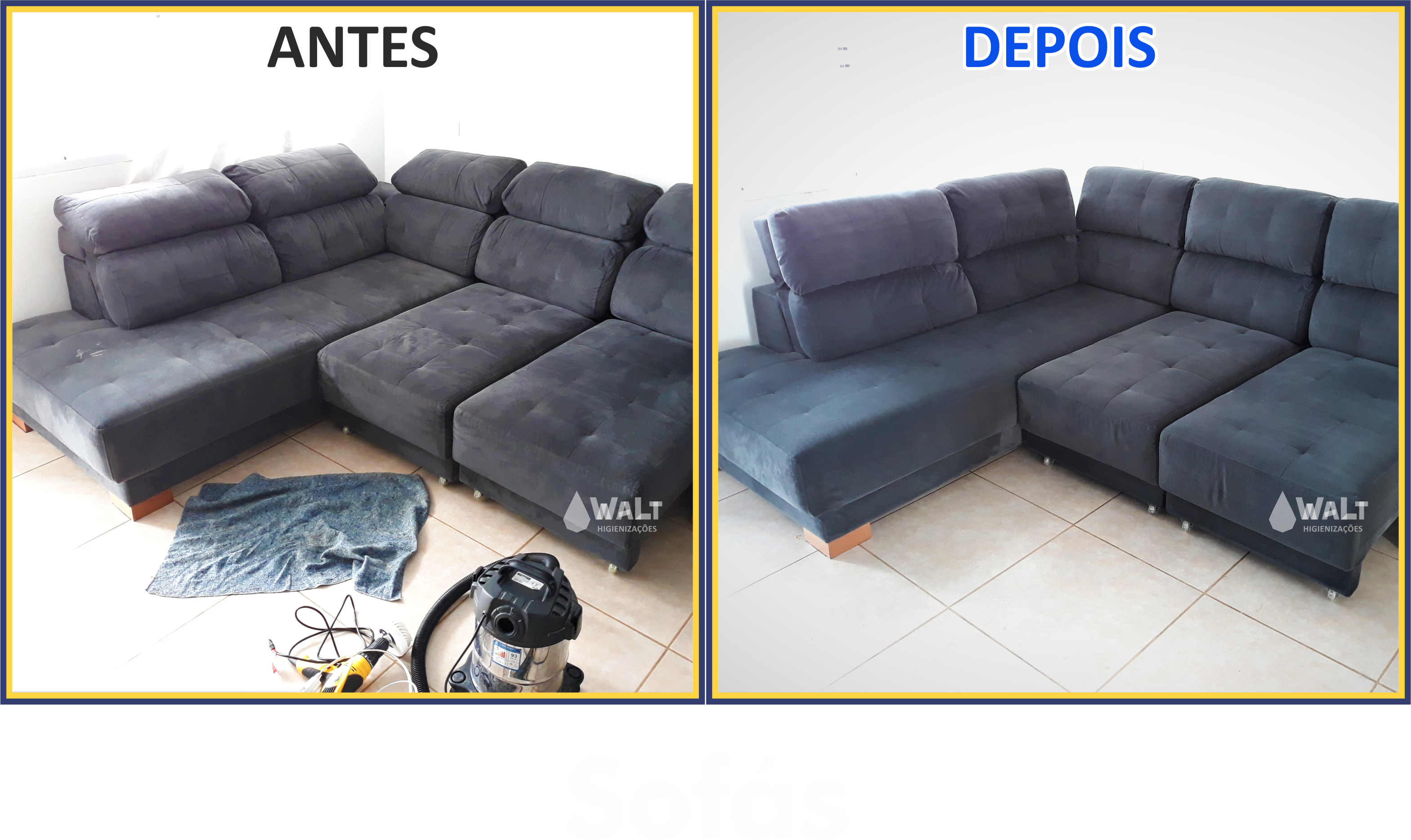 Limpeza de estofados e sofás em Curitiba