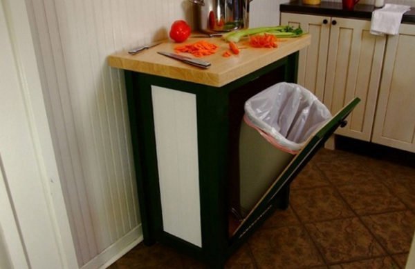 lixeira embutida bancada versus armário qual escolher