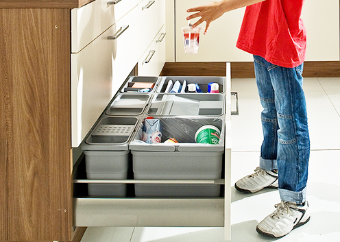 problemas comuns lixeira embutida armário cozinha