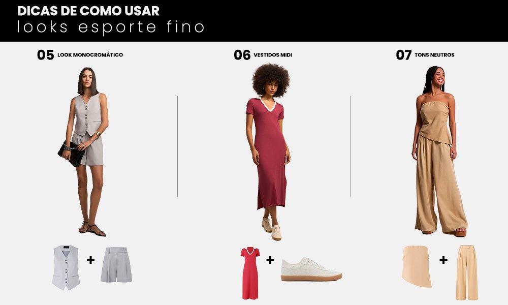 look casual feminino com calça wide leg