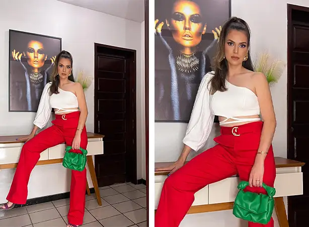 5 maneiras de usar calça vermelha no dia a dia