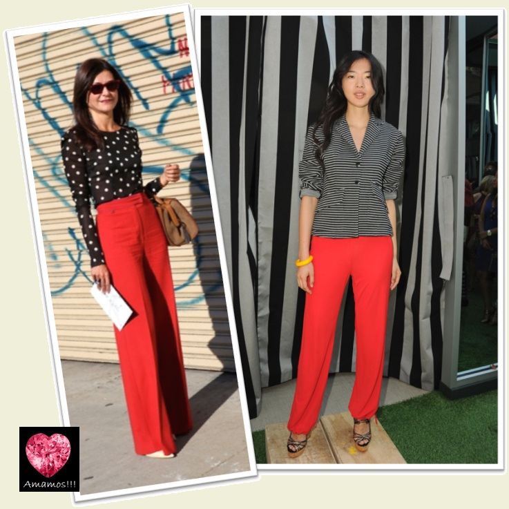 look com calca vermelha