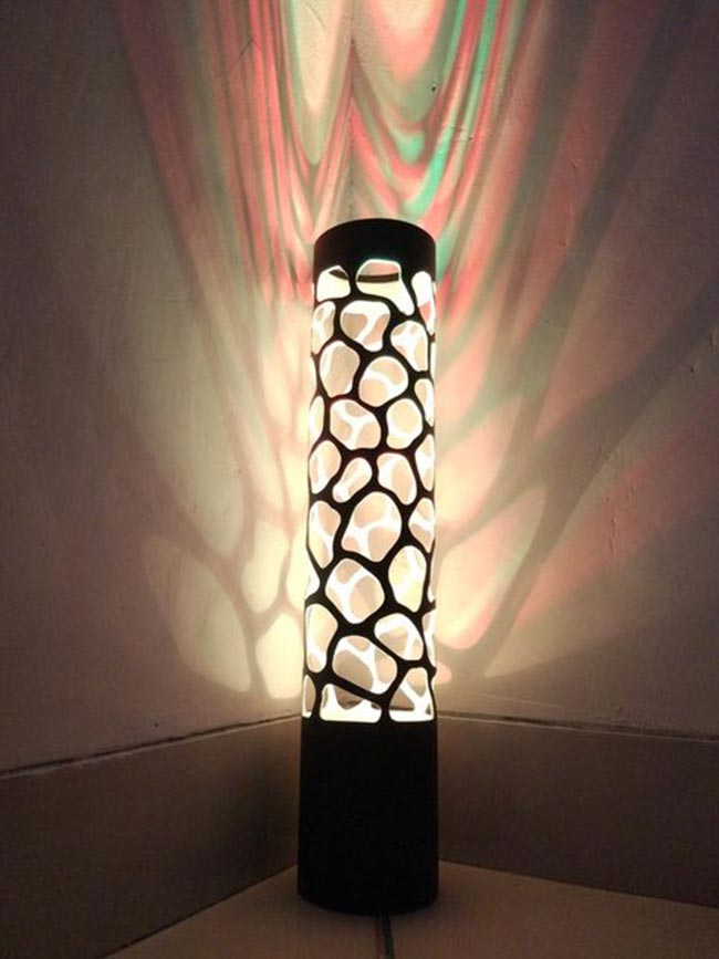 luminária de chão com tubo de pvc